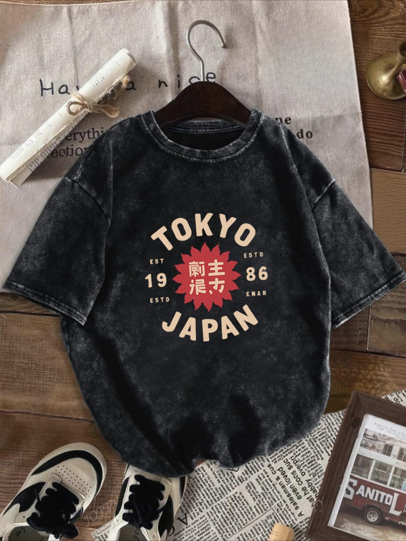 men'S Washed T-Shirt Vintage W - Vintage Fashion Tokyo のレビューと価格