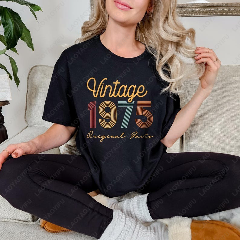 50th Birthday  Born in 1975 Vi - Vintage Fashion Meaning のレビューと価格