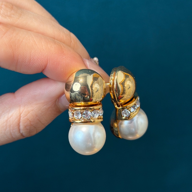 Vintage White Pearl Rhinestone - Vintage Fashion Jewelry Brands のレビューと価格