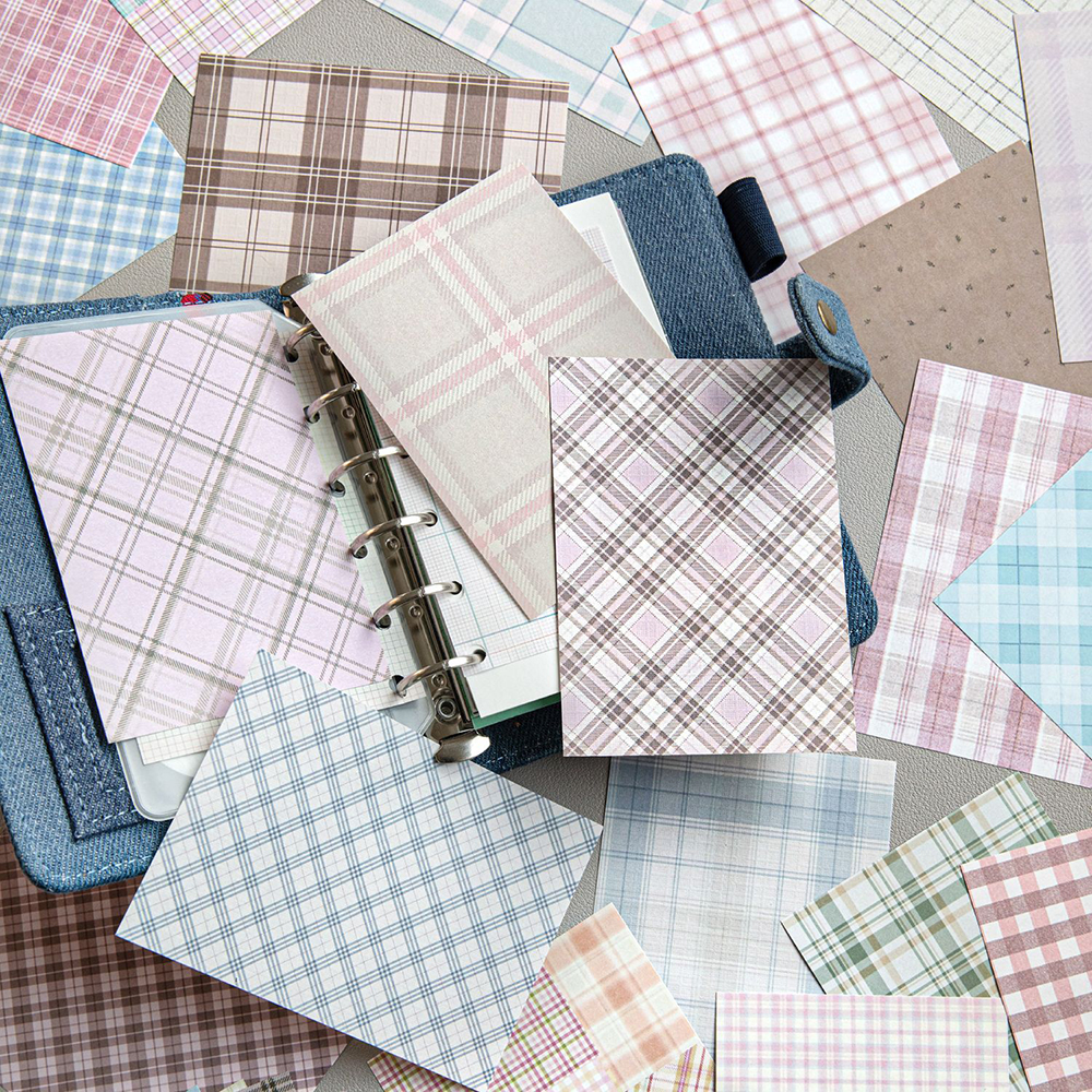 50pcs Creative Plaid Decor Scr - Vintage Fashion Magazine のレビューと価格