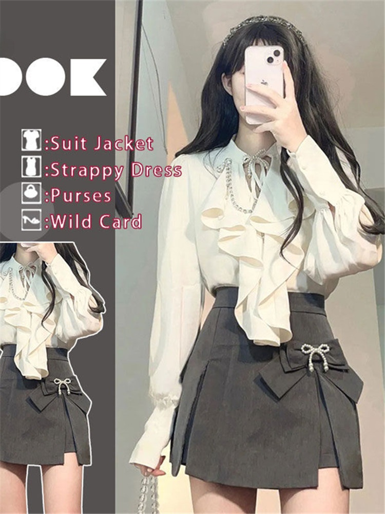 Elegant Vintage Long Sleeve Sh - Vintage Fashion Pieces のレビューと価格