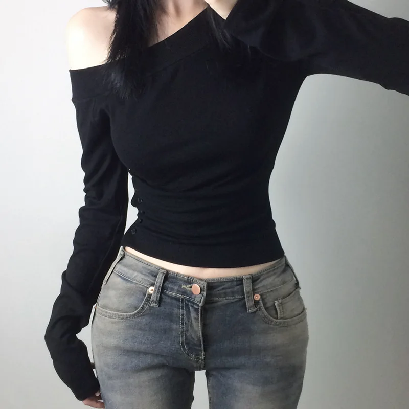 Y2K Vintage Pleated Button T-S - Vintage Fashion T Shirts のレビューと価格