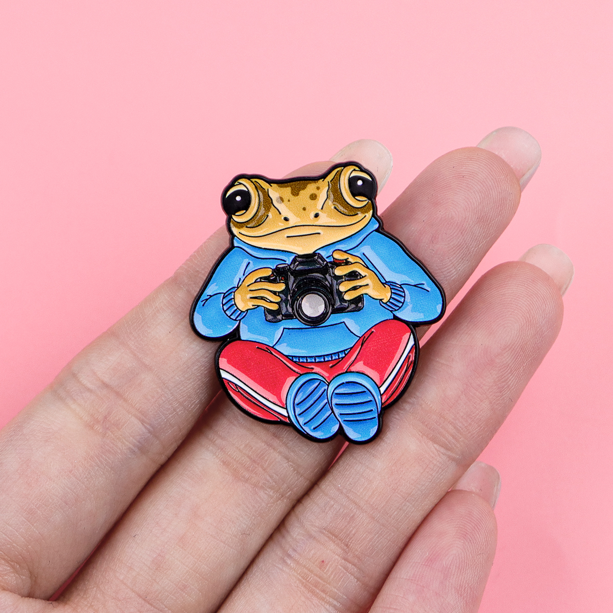 2-6pcs Cute Frog Photographer  - Vintage Fashion Quotes のレビューと価格