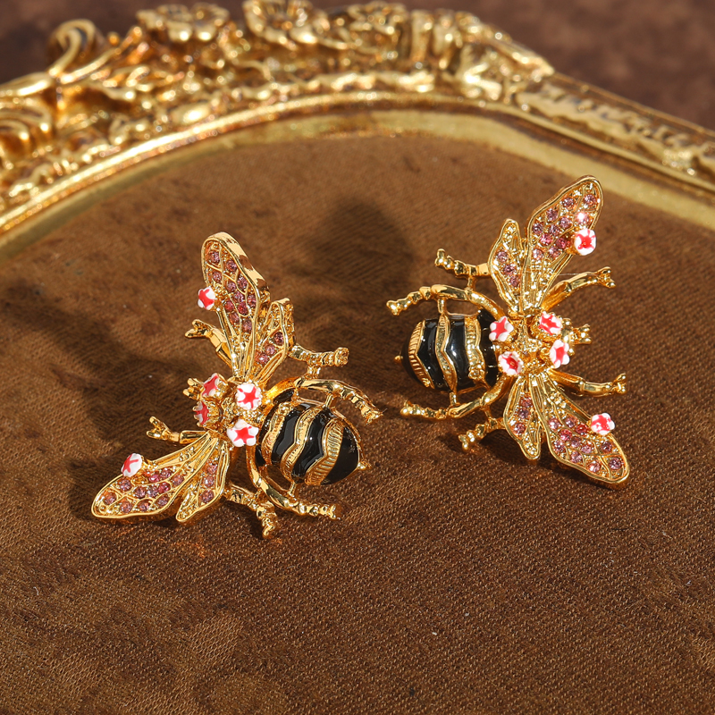 Vintage Enamel Drip Oil Bee Ea - Vintage Fashion Jewelry Brands のレビューと価格