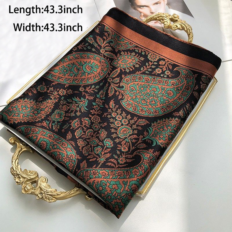 Paisley Print Square Scarf Vin - Vintage Fashion Patterns のレビューと価格