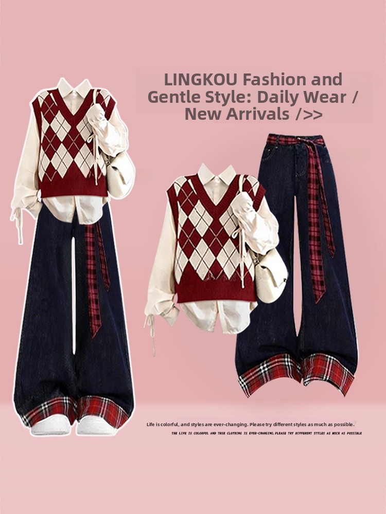 Spring Large Size Knitted Set  - Vintage Fashion Patterns のレビューと価格