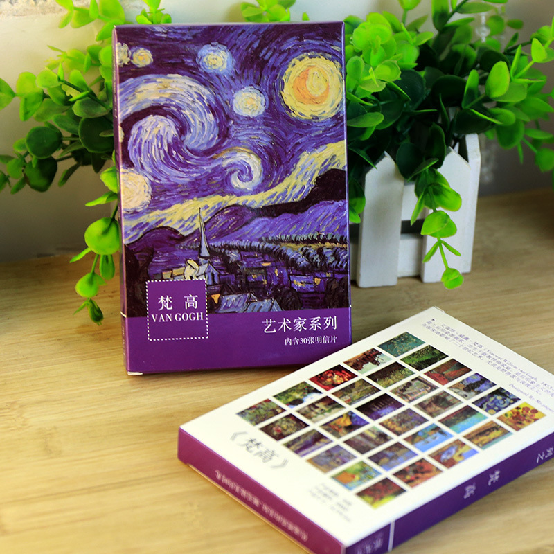 30 Sheets/Lot Van Gogh Oil Pai - Vintage Fashion Magazine のレビューと価格