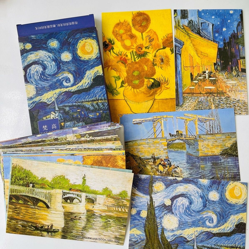 30 Sheets/Lot Van Gogh Oil Pai - Vintage Fashion Magazine のレビューと価格