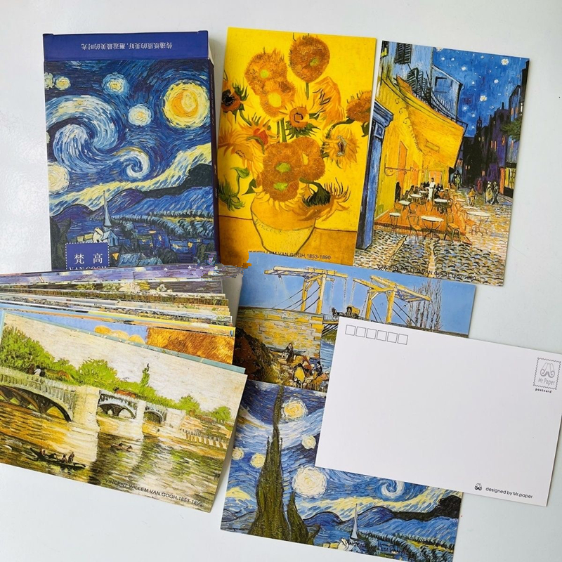 30 Sheets/Lot Van Gogh Oil Pai - Vintage Fashion Magazine のレビューと価格